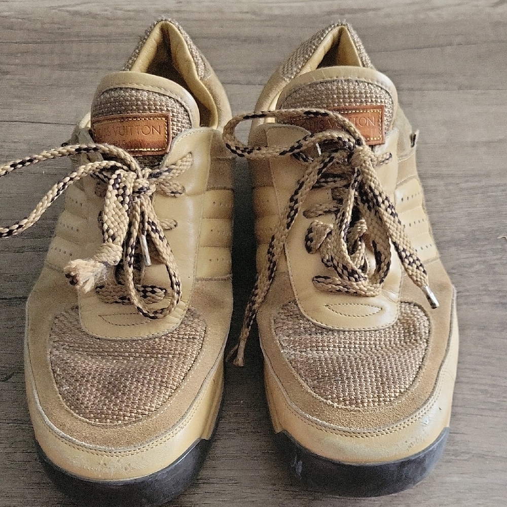 Vintage Louis Vuitton Beige and Brown Men's Sneakers